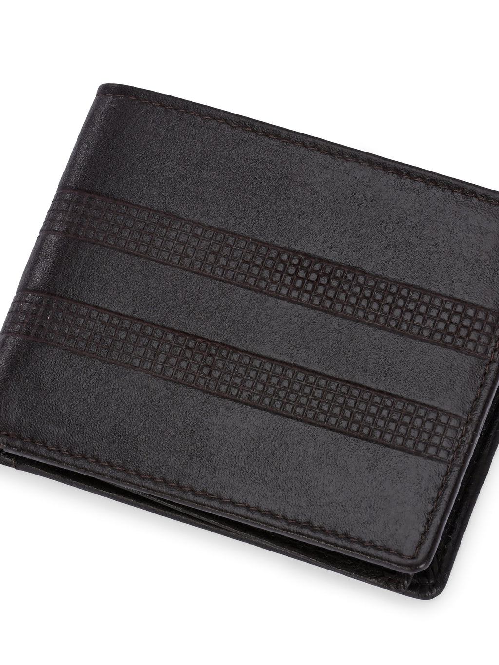 Men's Textured Leather Two-Fold Wallet