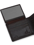 Men's Textured Leather Two-Fold Wallet
