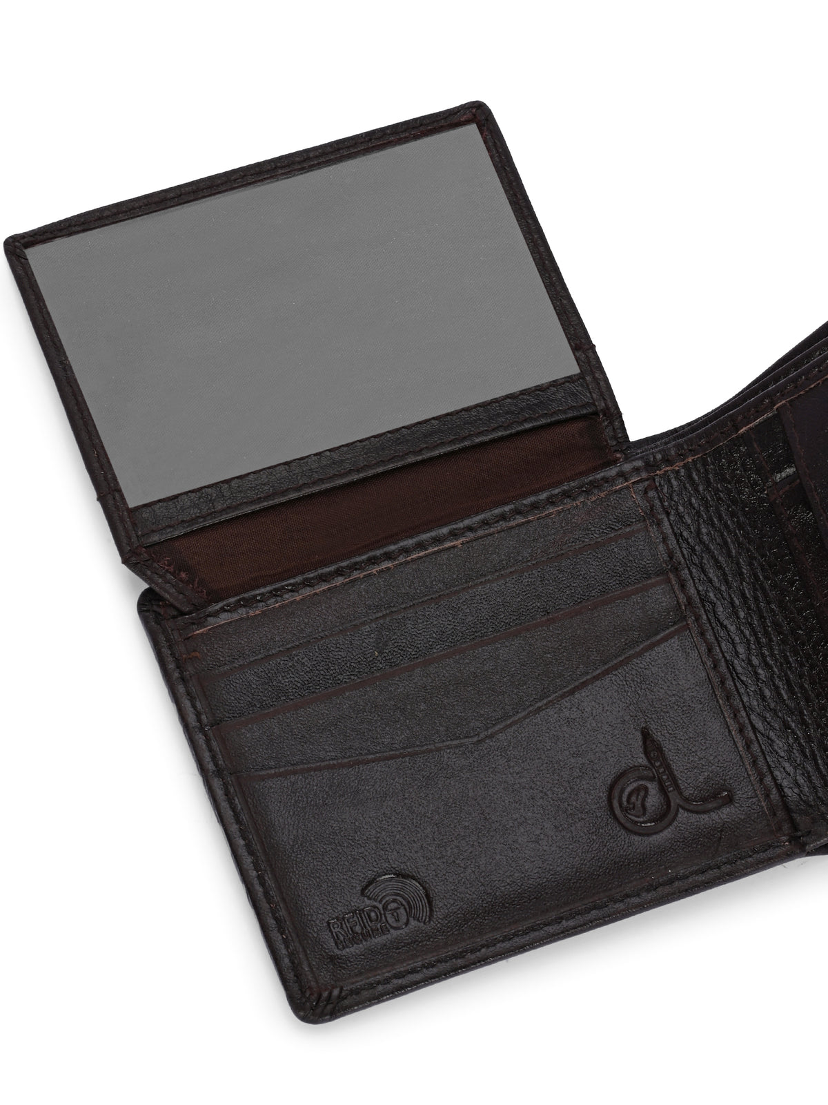 Men's Textured Leather Two-Fold Wallet