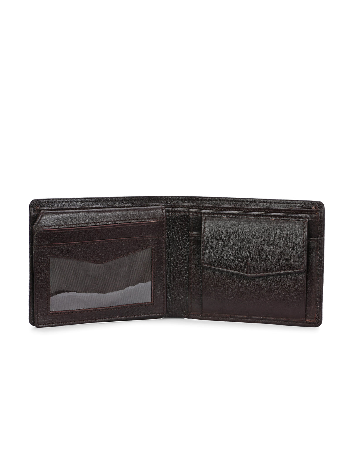 Men's Textured Leather Two-Fold Wallet