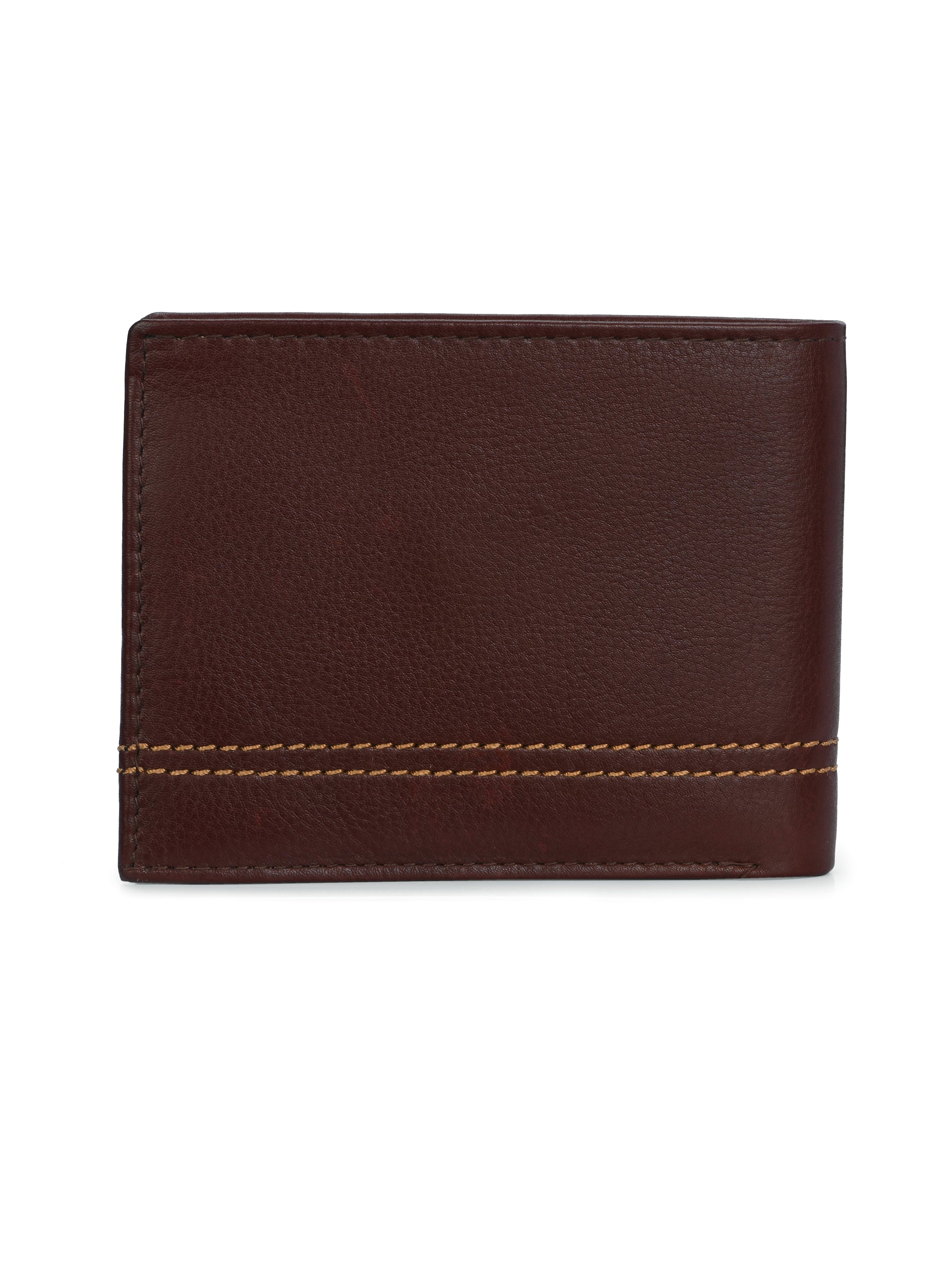 Brown Leather Small Bi-Fold Wallets