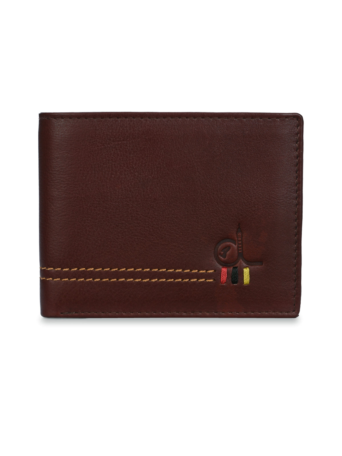 Brown Leather Small Bi-Fold Wallets