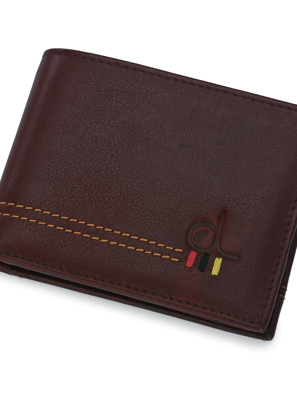Brown Leather Small Bi-Fold Wallets