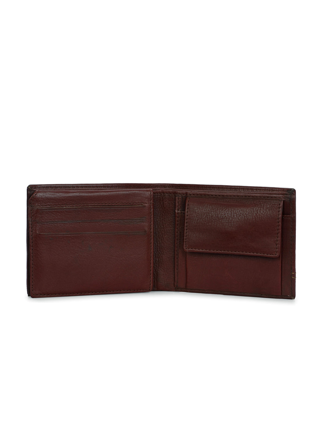 Brown Leather Small Bi-Fold Wallets