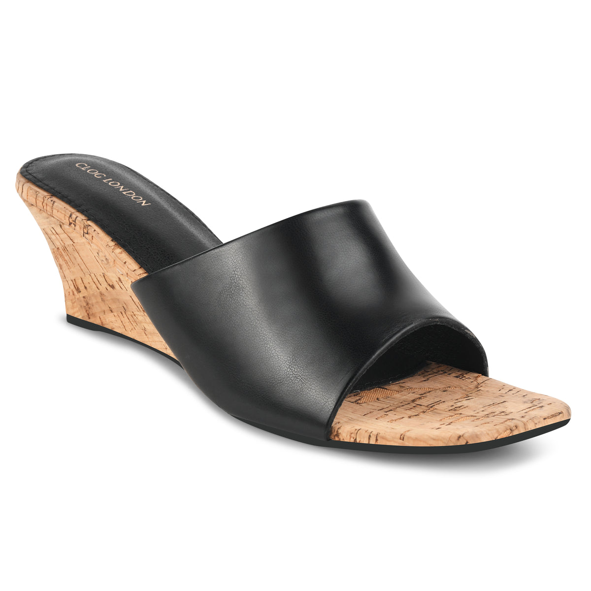 Women Black Wedges Sandals