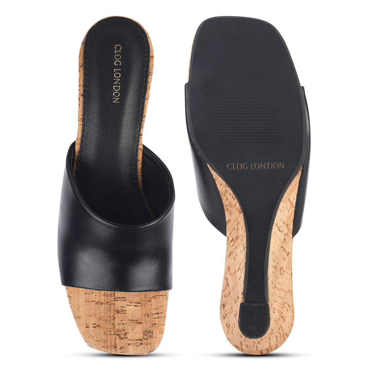 Women Black Wedges Sandals