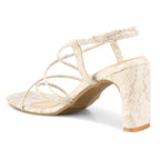 Womens Cream Sandals Heels