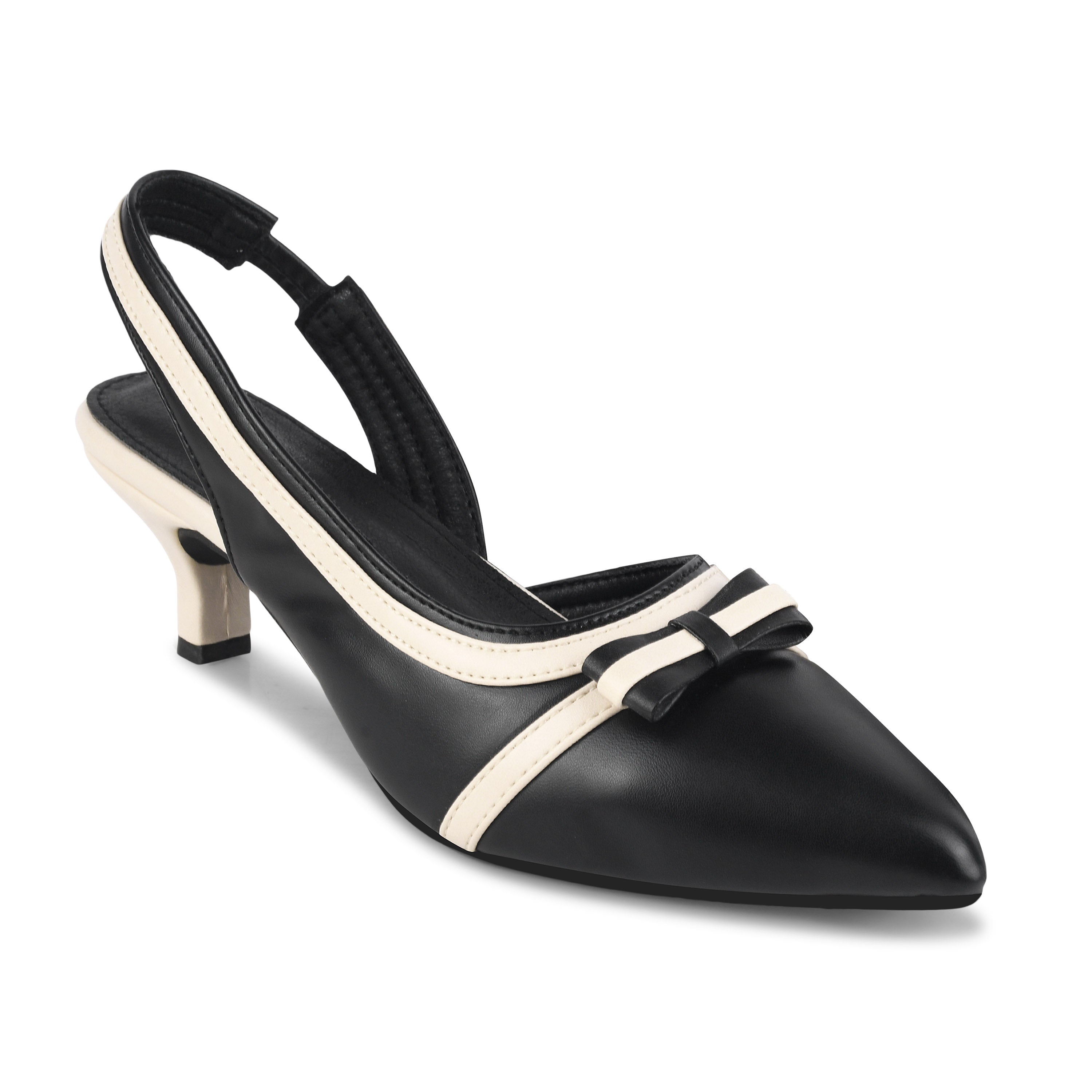 Women Pumps Black Heeled Sandal with Adjustable Ankle Strap
