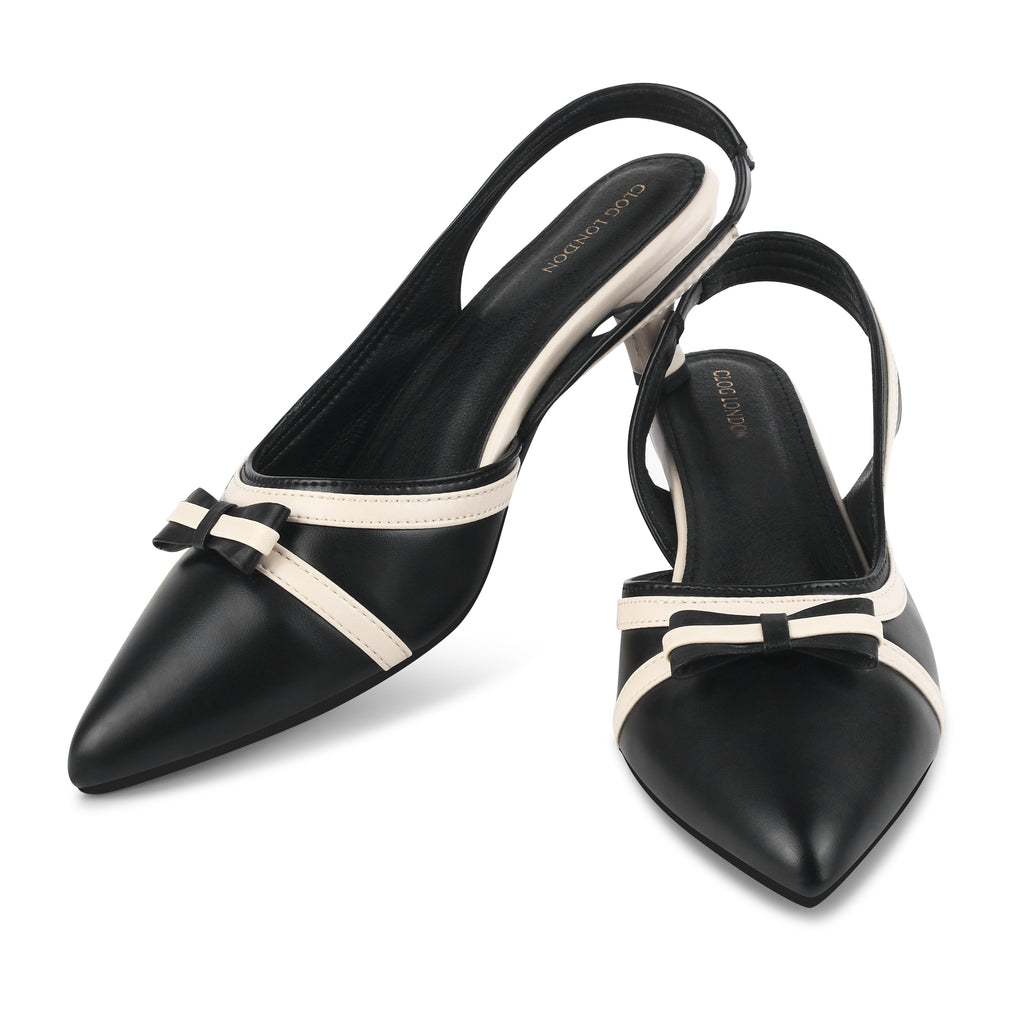 Women Pumps Black Heeled Sandal with Adjustable Ankle Strap