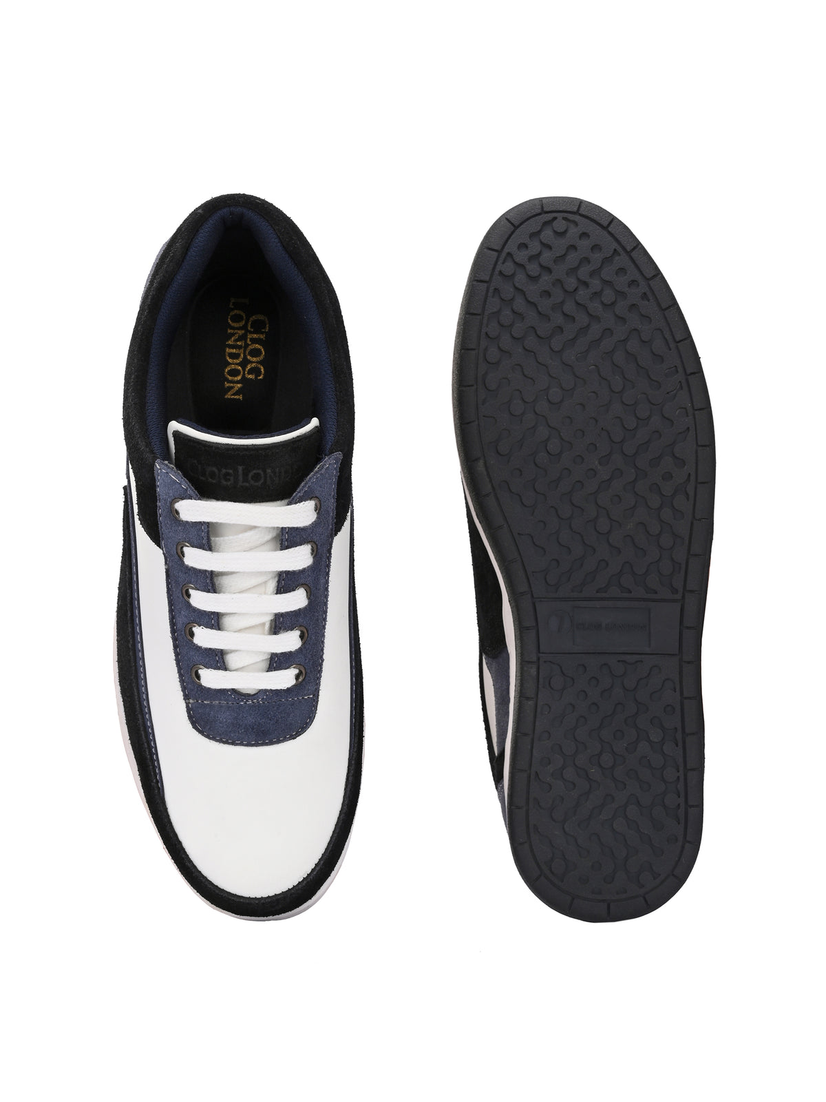 Men's White & Blue Sneakers Casual Shoes