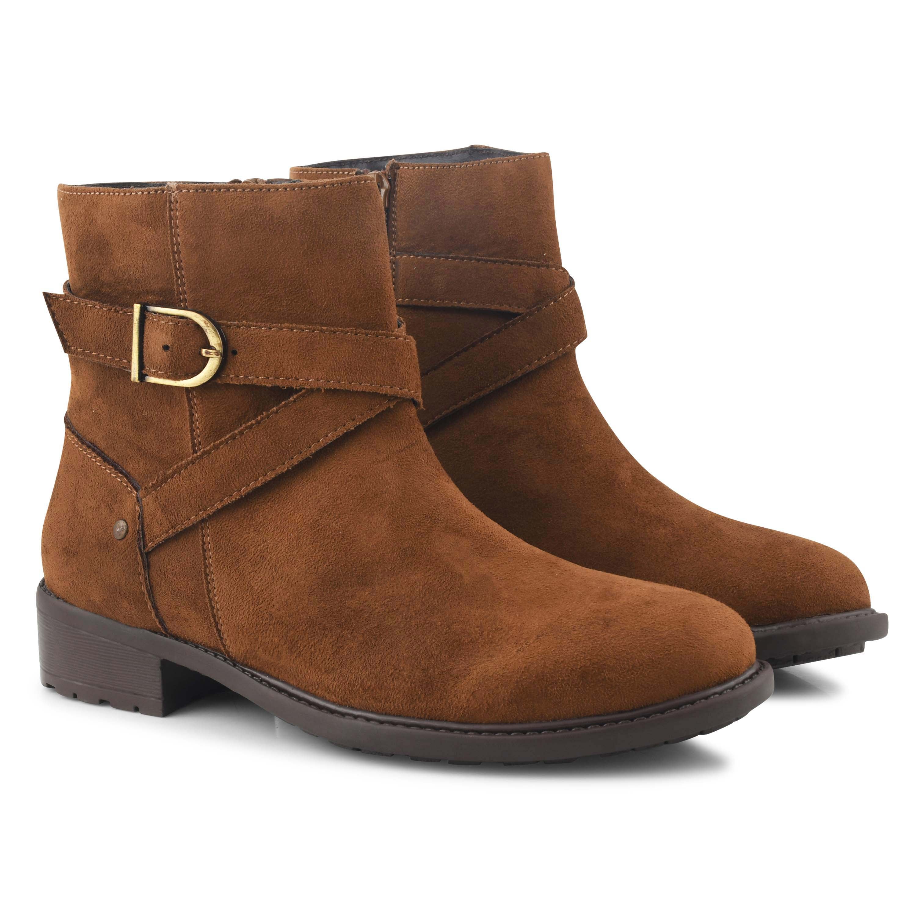 Women Tan Casual Boots
