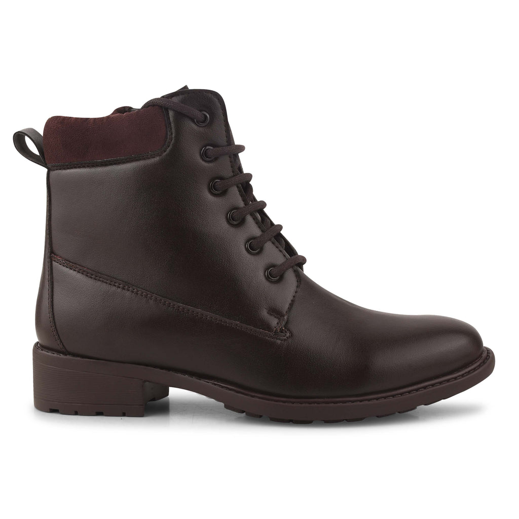 Women Black Block-Heeled Winter Boots