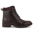 Women Black Block-Heeled Winter Boots