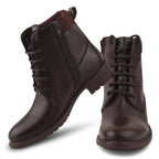 Women Black Block-Heeled Winter Boots