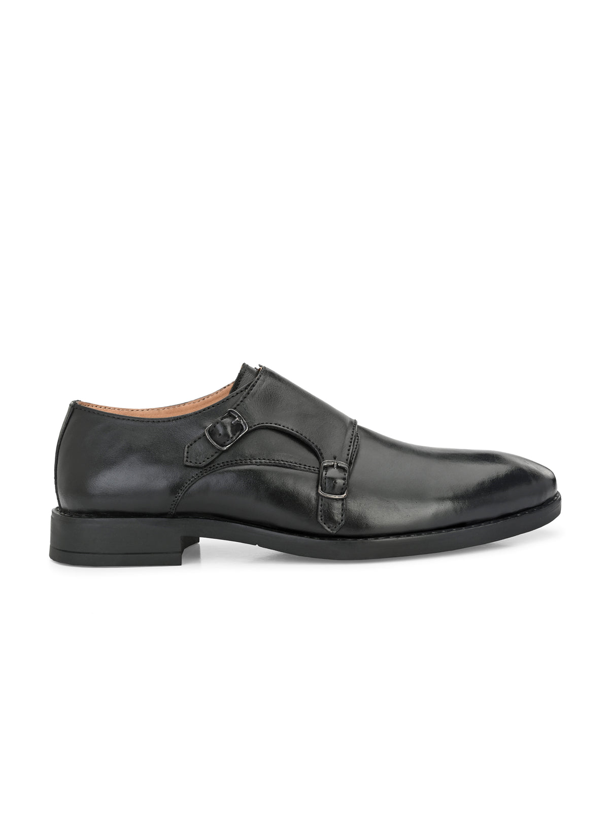 Men Leather Formal Monk Shoes