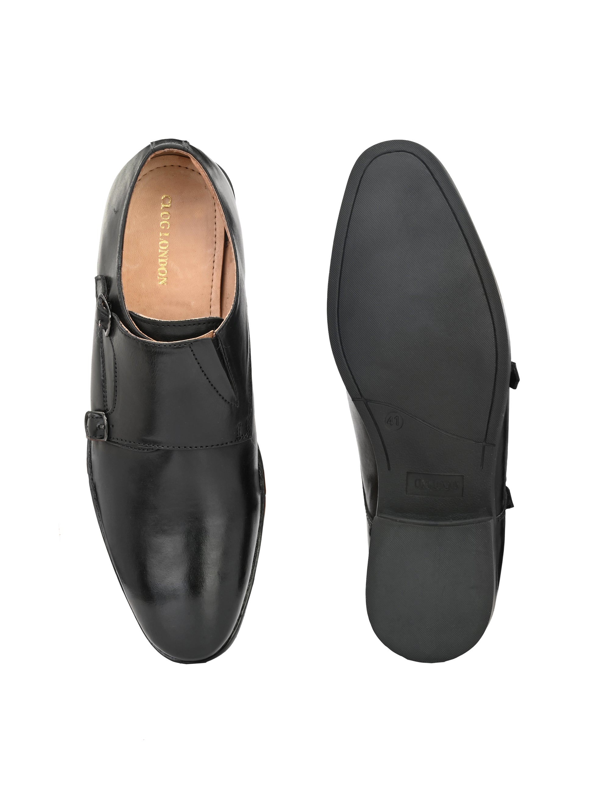 Men Leather Formal Monk Shoes