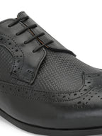 Men's Perforated Leather Formal Brogue Shoes