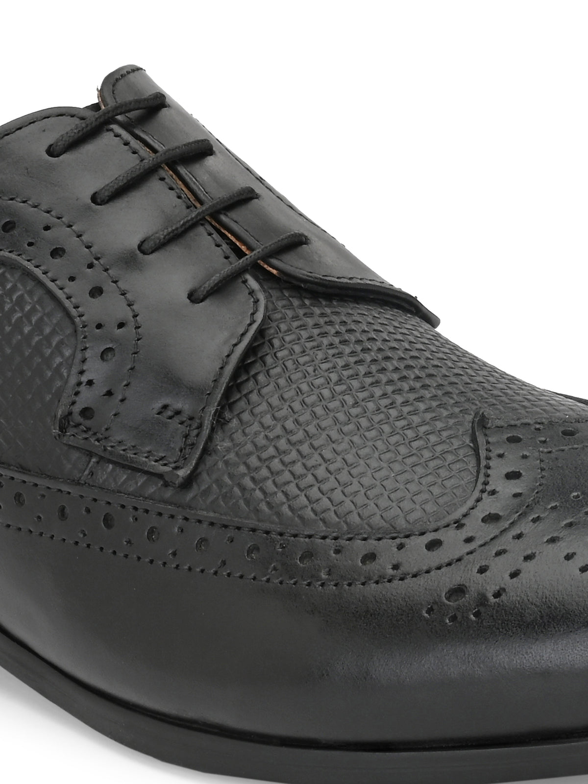 Men's Perforated Leather Formal Brogue Shoes