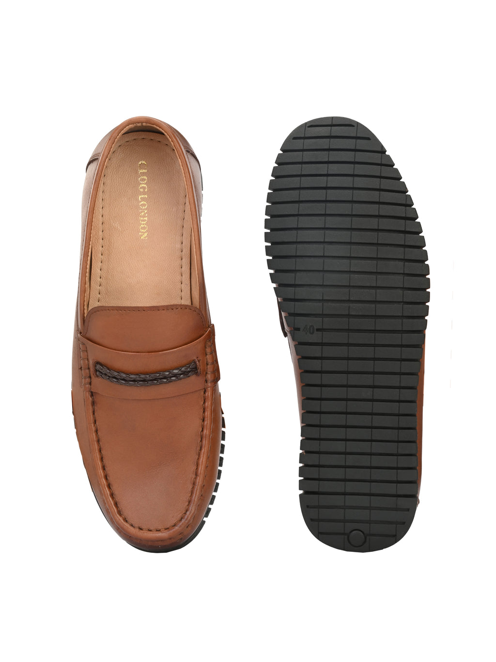 Men Leather Square Toe Loafers