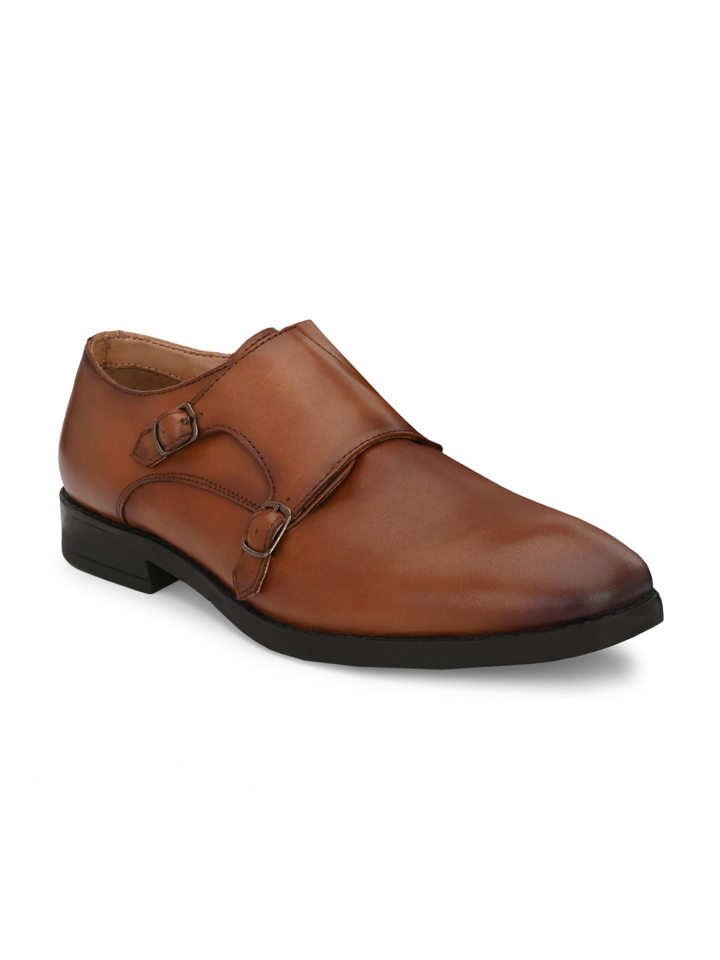 Men Leather Formal Monk Shoes