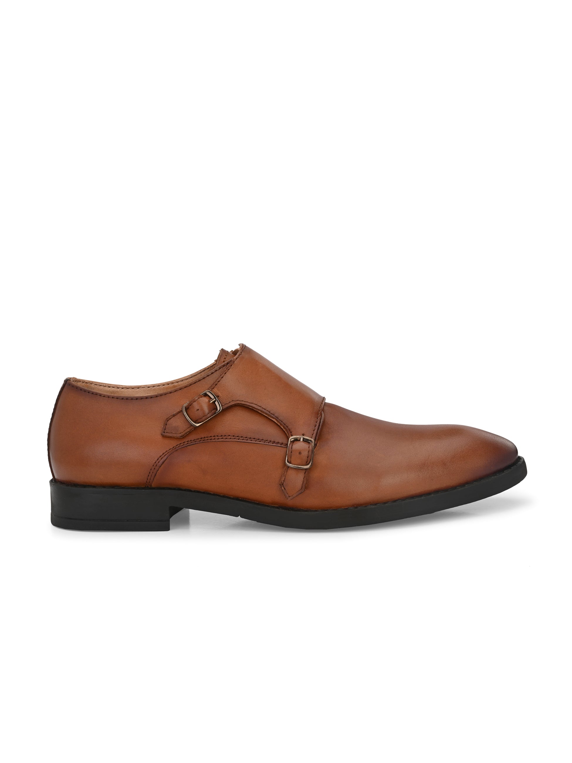 Men Leather Formal Monk Shoes