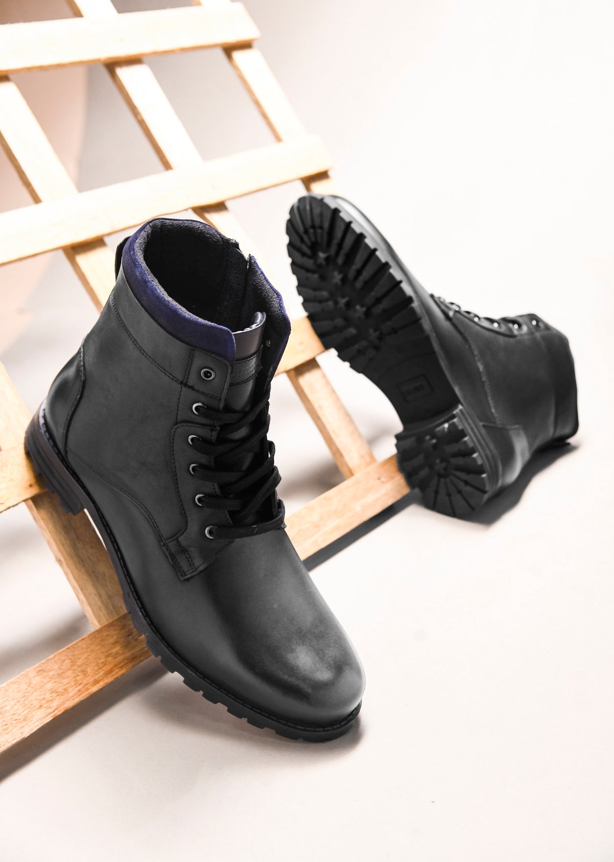 Leather High Ankle Boots for Men's