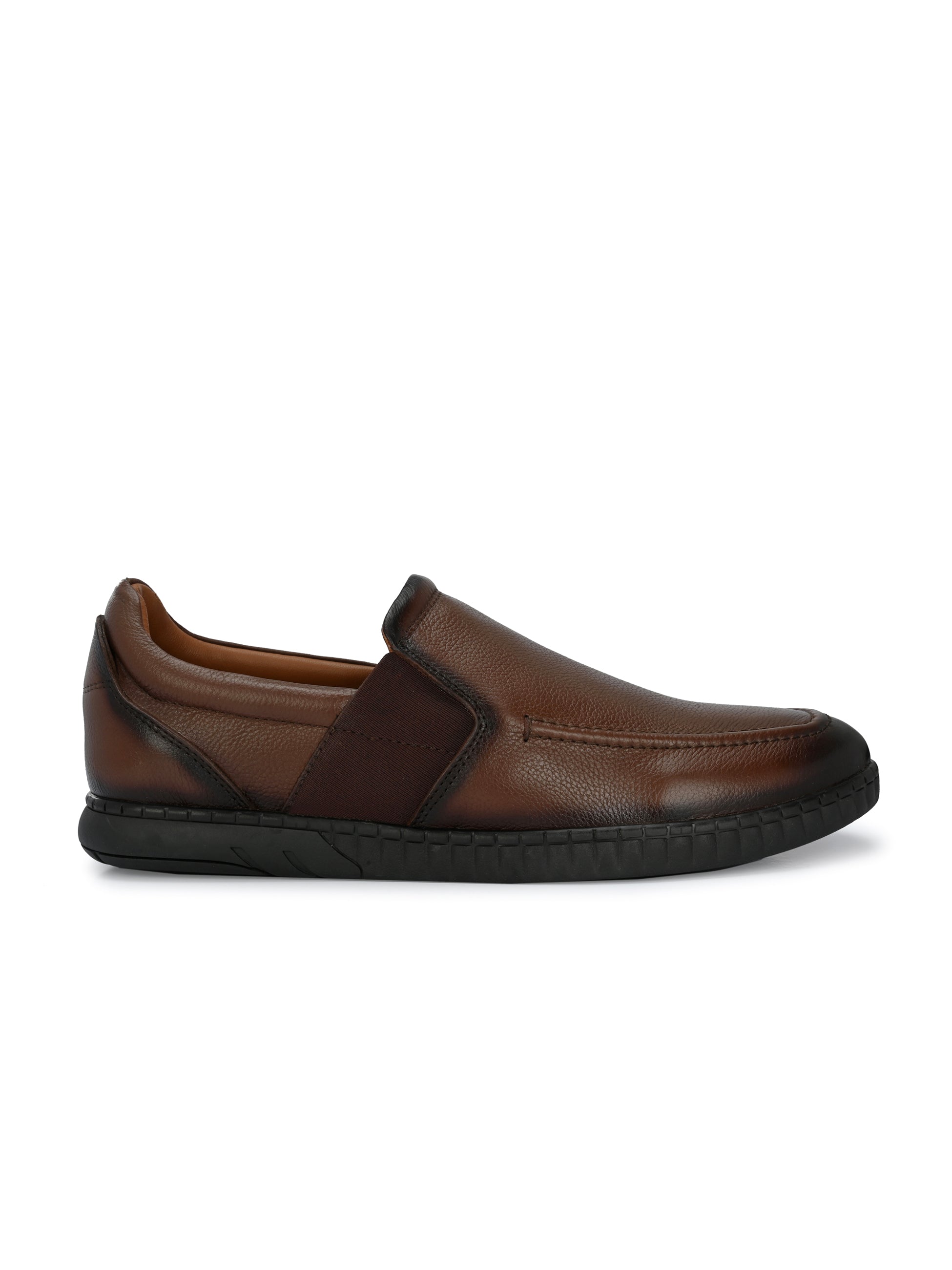 Men's Textured Leather Formal Slip-On Loafers Shoes