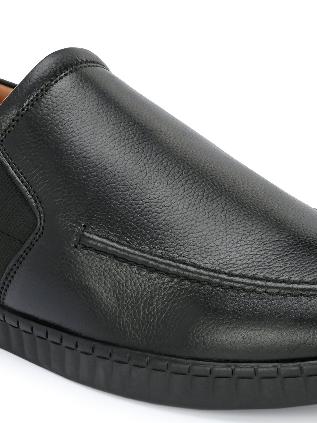 Men's Textured Leather Formal Slip-On Loafers Shoes