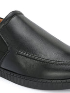 Men's Textured Leather Formal Slip-On Loafers Shoes
