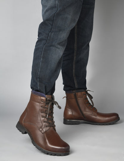 Men’s Burnished Leather Ankle Boots