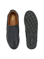 Men's Textured Leather Formal Slip-On Loafers Shoes