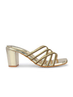 Women Glosy black Heels Sandals