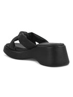 Women White Wedge Slip Heel