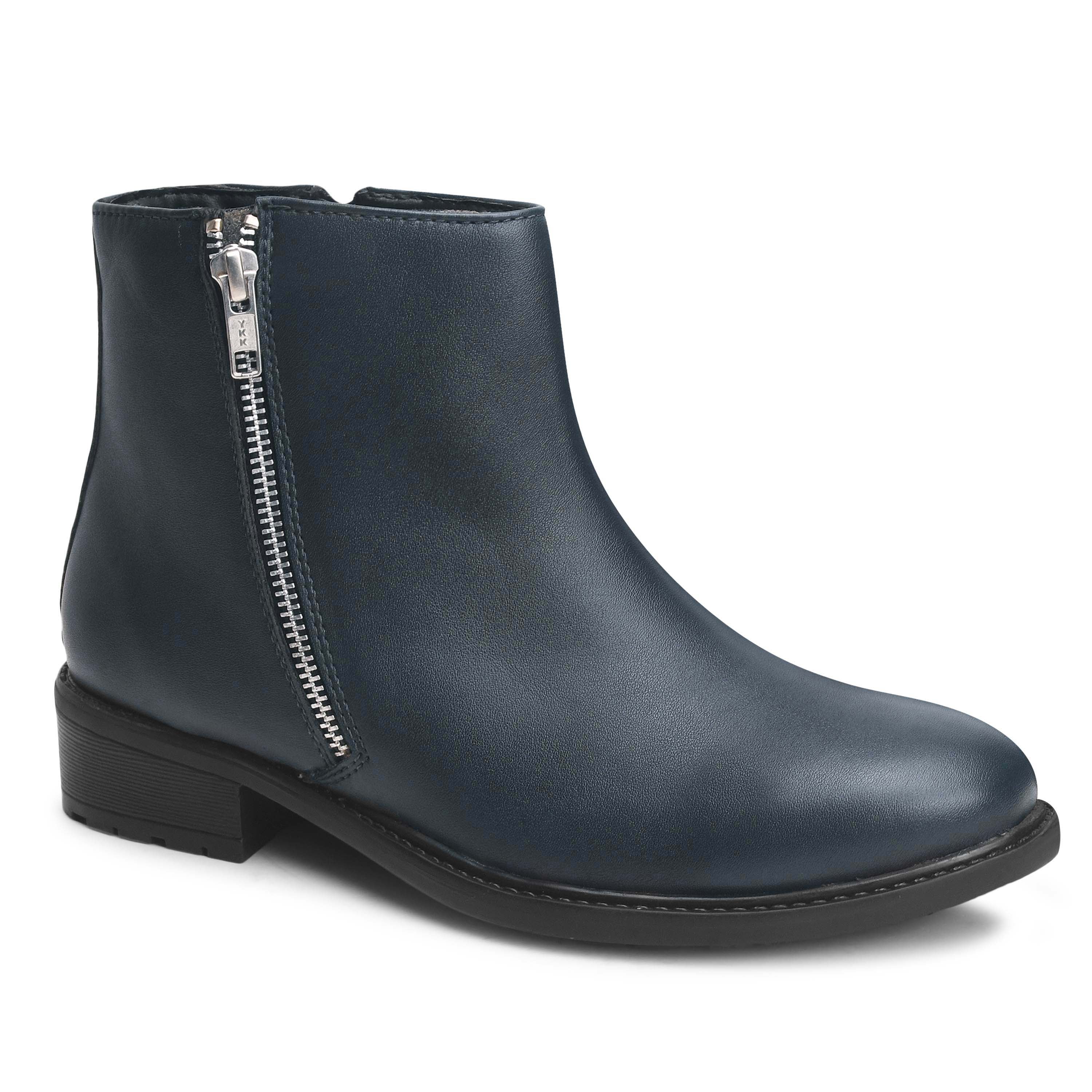 Women Navy Blue Casual Boots