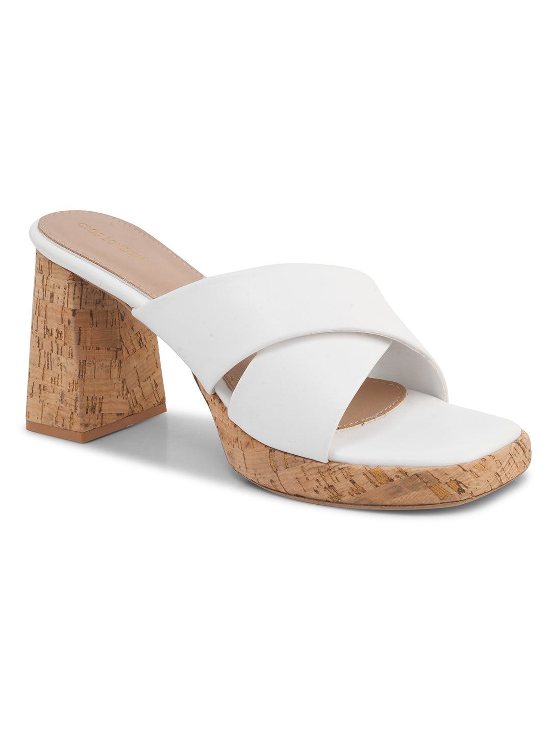 Womens Block Peep Toe Heels