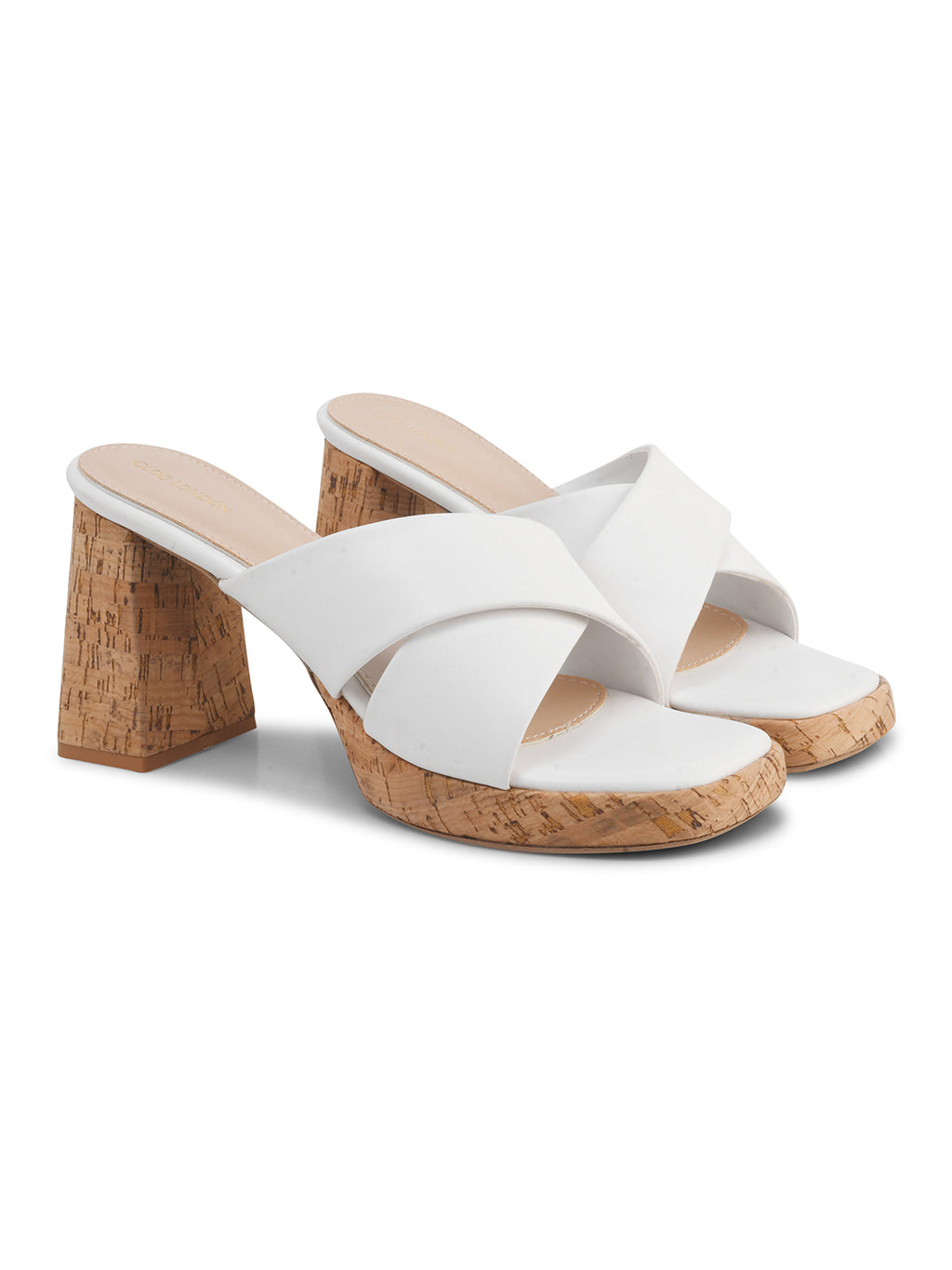 Womens Block Peep Toe Heels