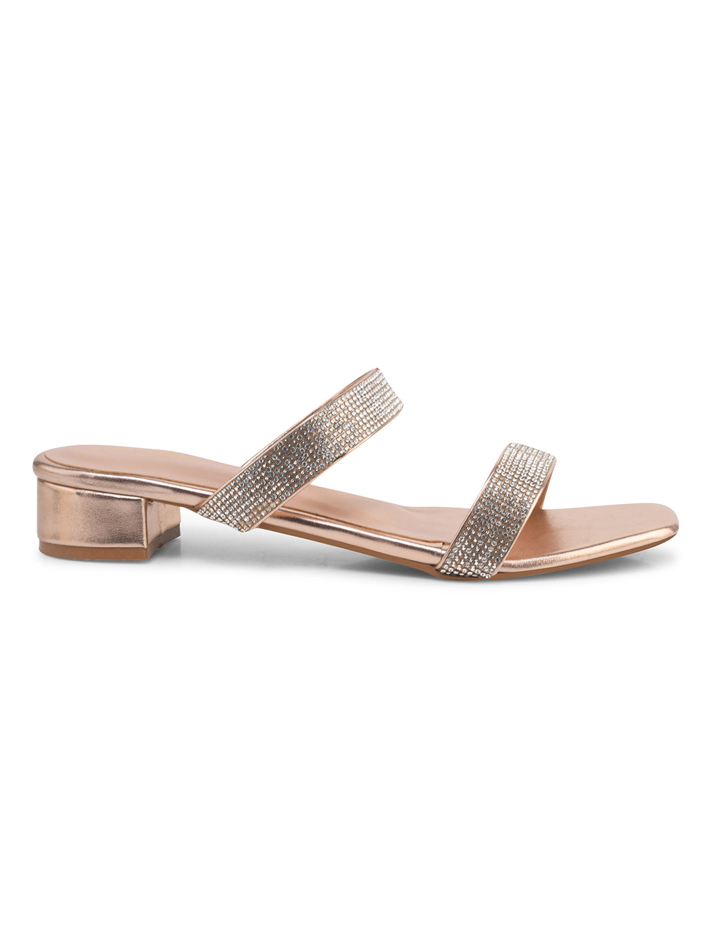 Women Casual Slip-On Block Heels Copper