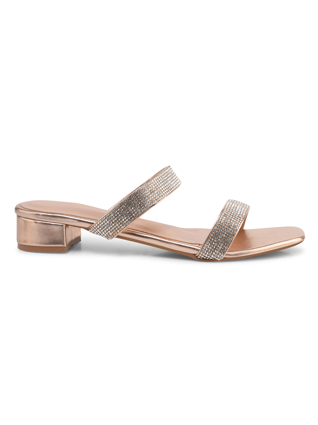 Women Casual Slip-On Block Heels Copper
