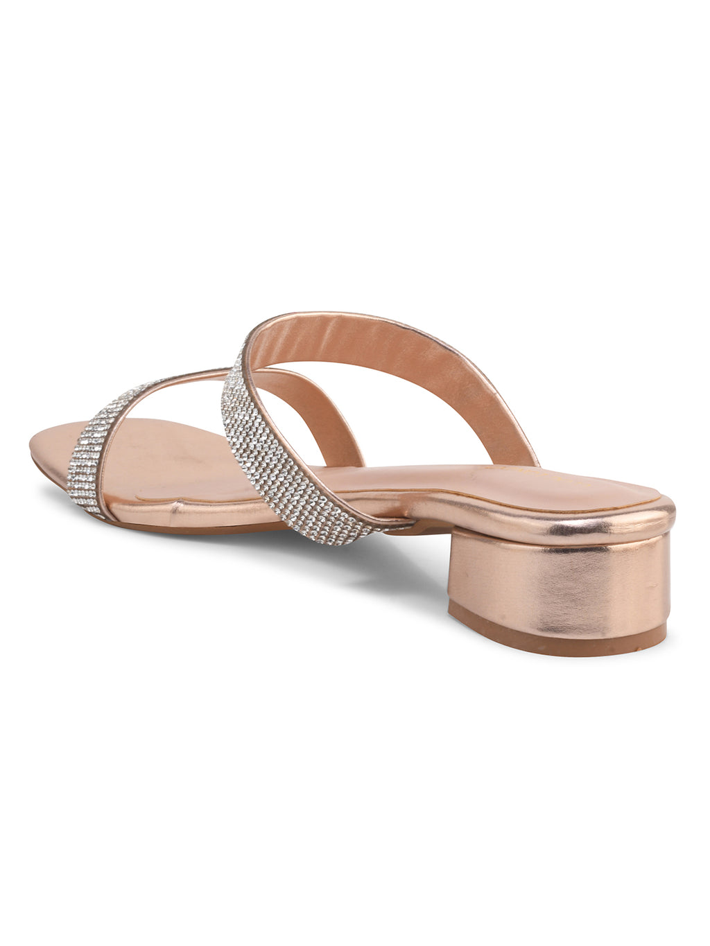 Women Casual Slip-On Block Heels Copper