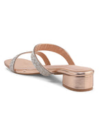Women Casual Slip-On Block Heels Copper