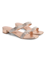 Women Casual Slip-On Block Heels Copper
