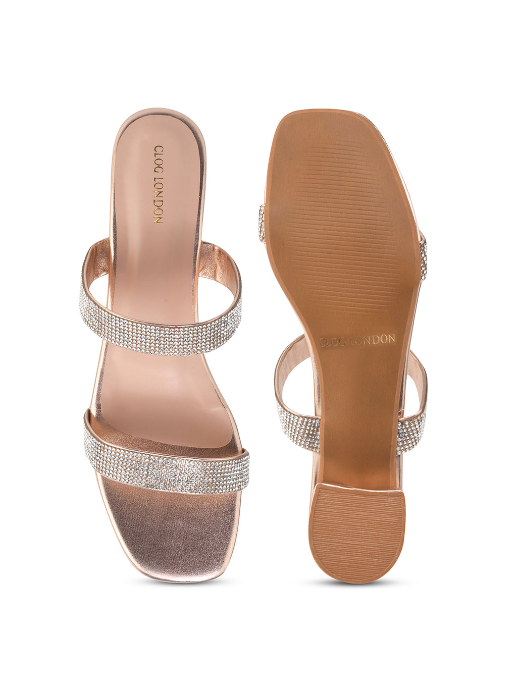 Women Casual Slip-On Block Heels Copper