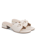 Women Casual Slip-On Block Heels Cream