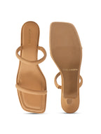 Women Casual Slip Heels Beige