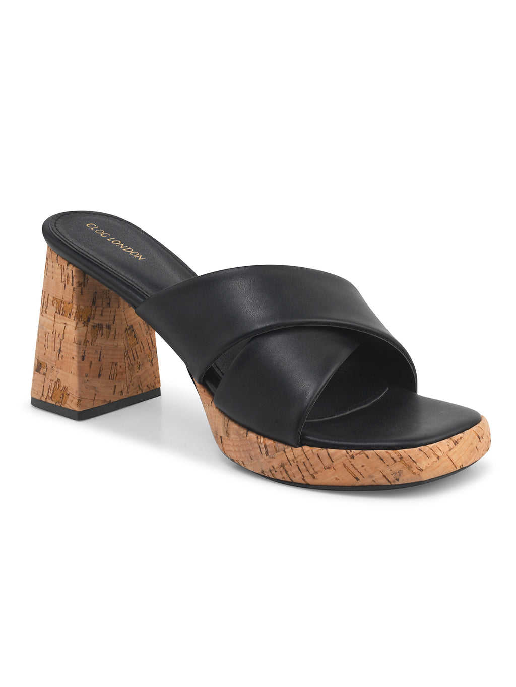 Womens Block Peep Toe Heels