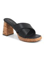 Womens Block Peep Toe Heels