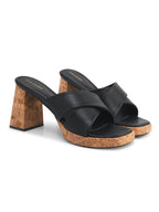 Womens Block Peep Toe Heels