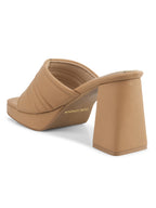 Womens Block Slip-On Heels