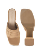 Womens Block Slip-On Heels