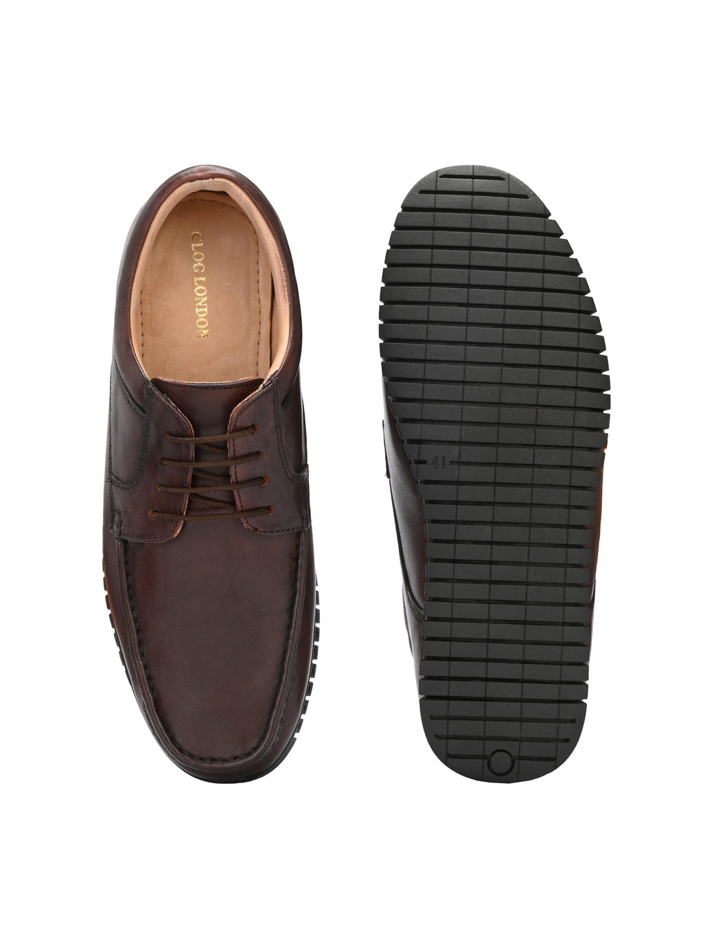 Men's Textured Leather Derby Shoes